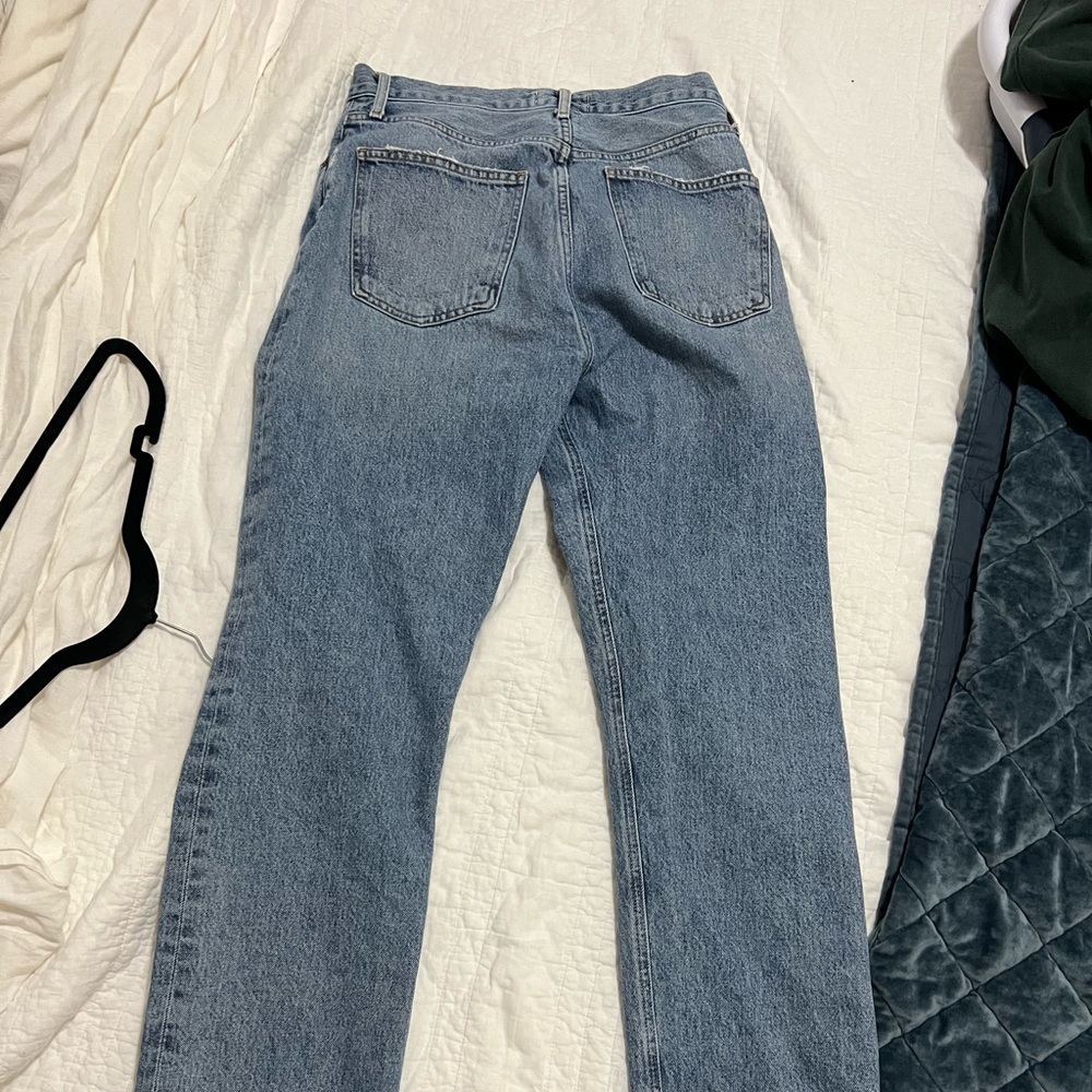AGOLDE 90's Pinch Waist Jeans in Endless Blue Cotton Denim Button Fly Size 27